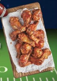 Tray of tailgate party wings
