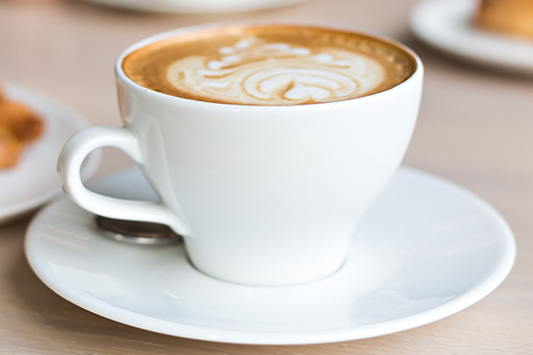 delicious coffee with croissant